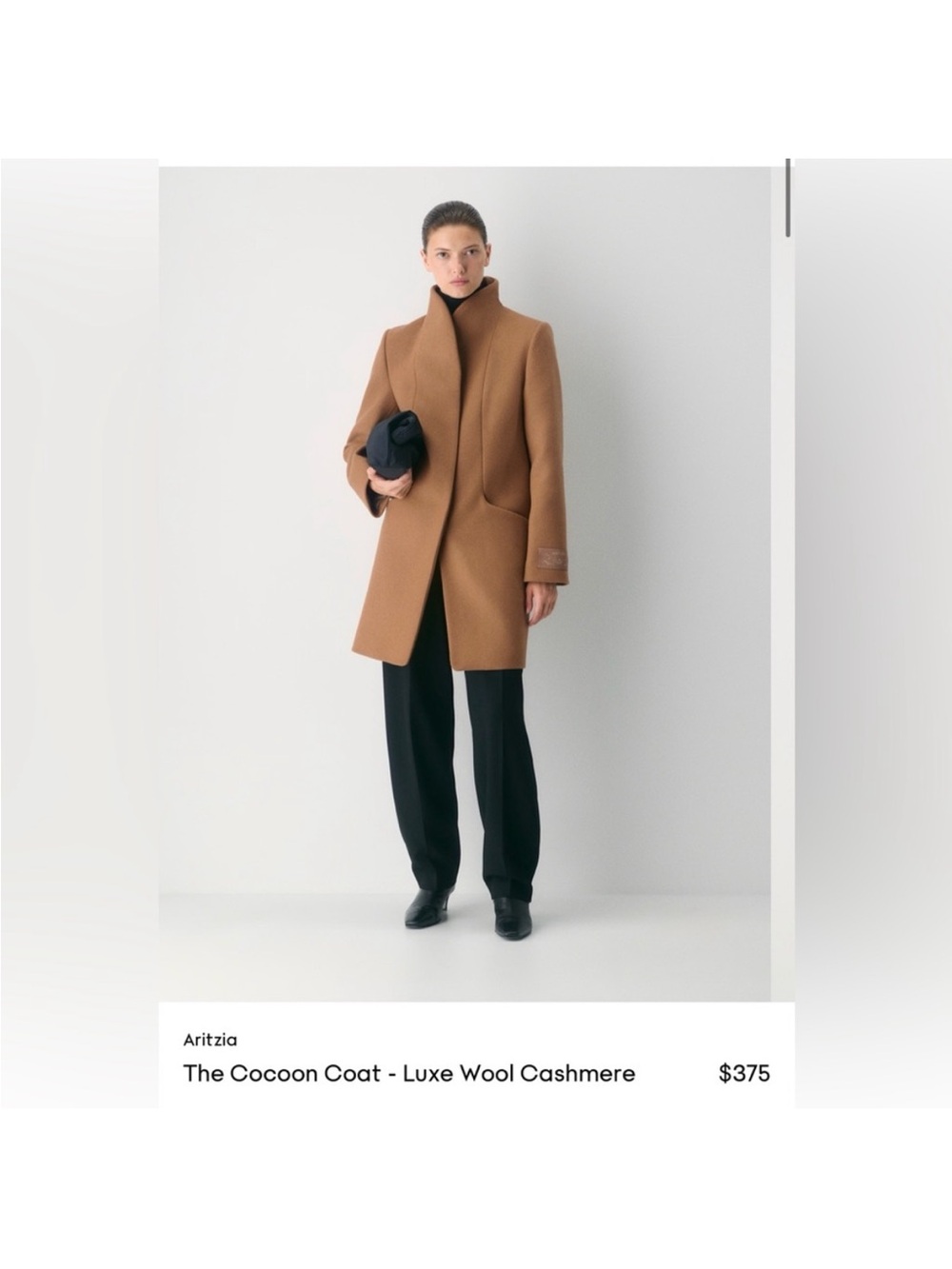 Wilfred Cocoon Coat in Camel NWT